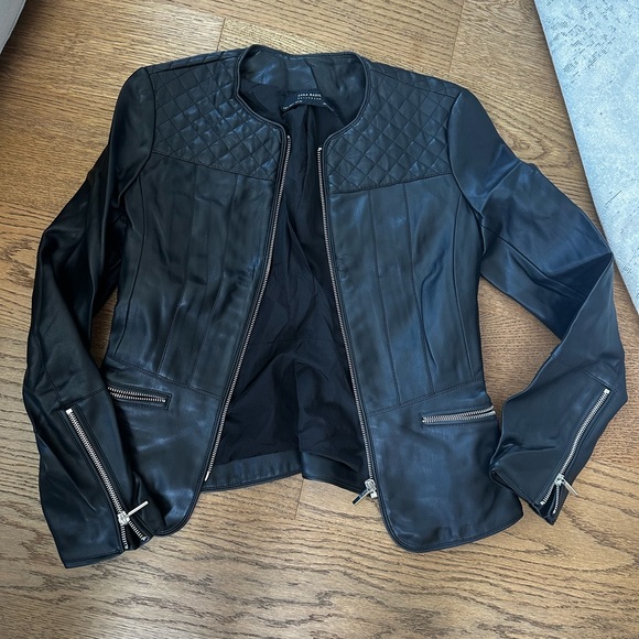 Zara Leather Jacket - Picture 1 of 4
